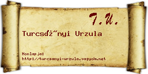 Turcsányi Urzula névjegykártya
